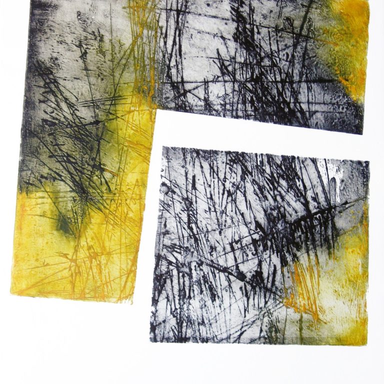 Retour - 2006, collagraphie, 76 x 56 cm