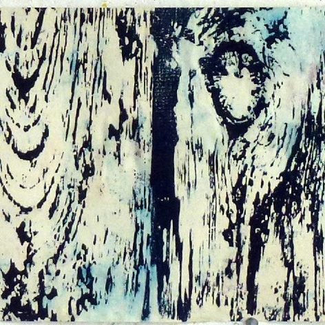 Séquence improbable - 2008, impressions en relief d'objets trouvés marouflées entre les deux matrices 27,5 x 142 cm