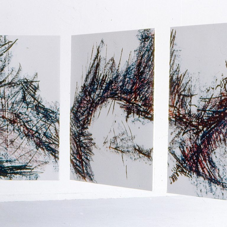 Sans titre - 1993, bâton à l'huile sur papier, 127 x 295 cm