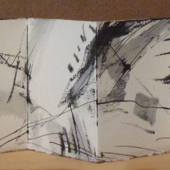 Mille mots - 2015, encre sur papier, 12 x 76 cm