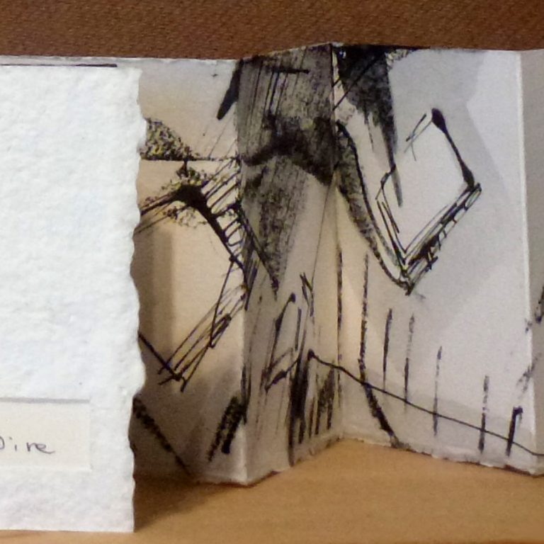 Sans mot dire - 2015, encre sur papier, 12 x 76 cm