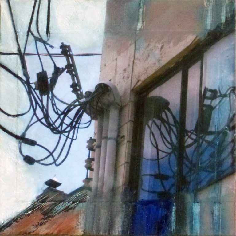 TRAME 4 - 2016, photo numérique, techniques mixtes 30 x 30 cm