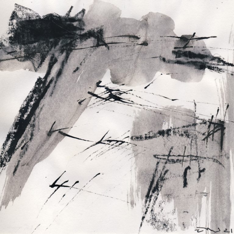 Sans titre - 2021, encre sur papier 14,5 x 15 cm