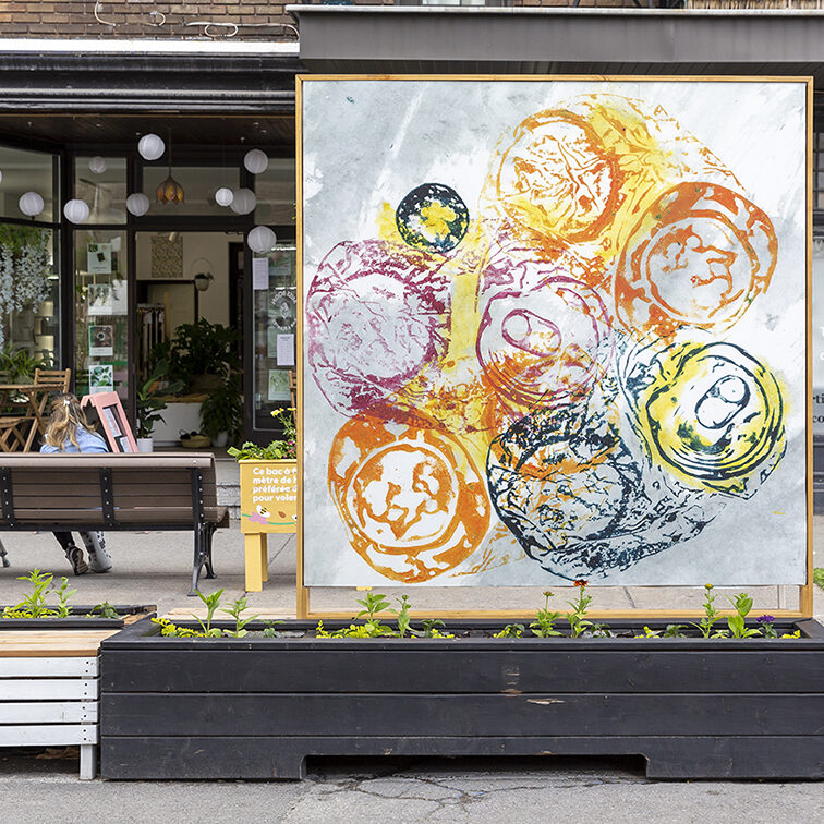 Jeux 15, 2019-2023, impression en relief d'objet trouvés agrandie, 183 x 183 cm