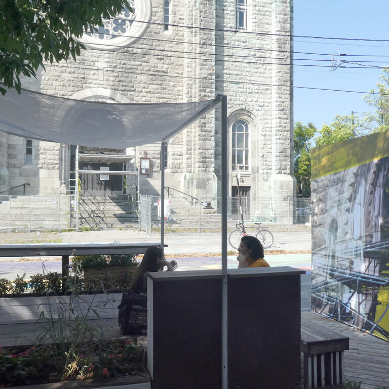 Parvis, 2023, photomontage numérique, 244 x 244 cm